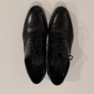Johnston & Murphy Black Leather Oxfords